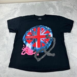 Travis Scott Black O2 Union Jack T-Shirt Size Large